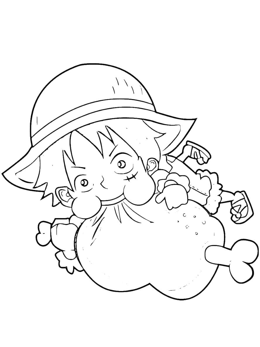 Coloriage Chibi Luffy