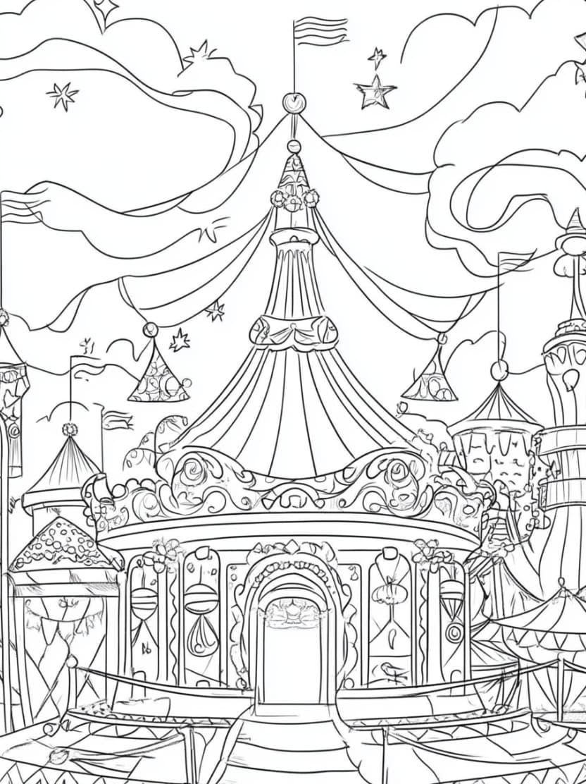 Coloriage Cirque Artistique Pour Enfant