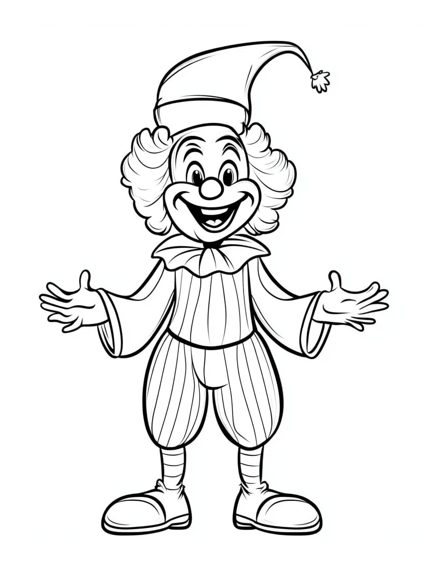 Coloriage Cirque Clown Humoristique