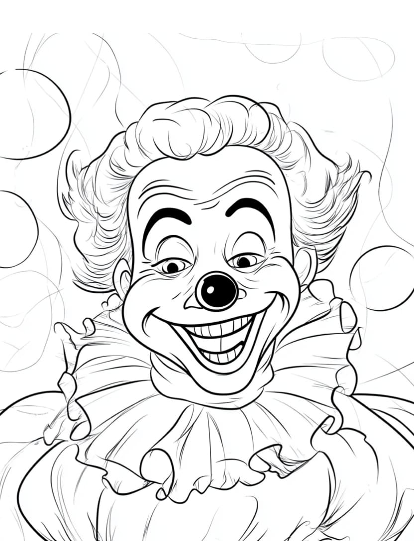 Coloriage Cirque Clown Joyeux