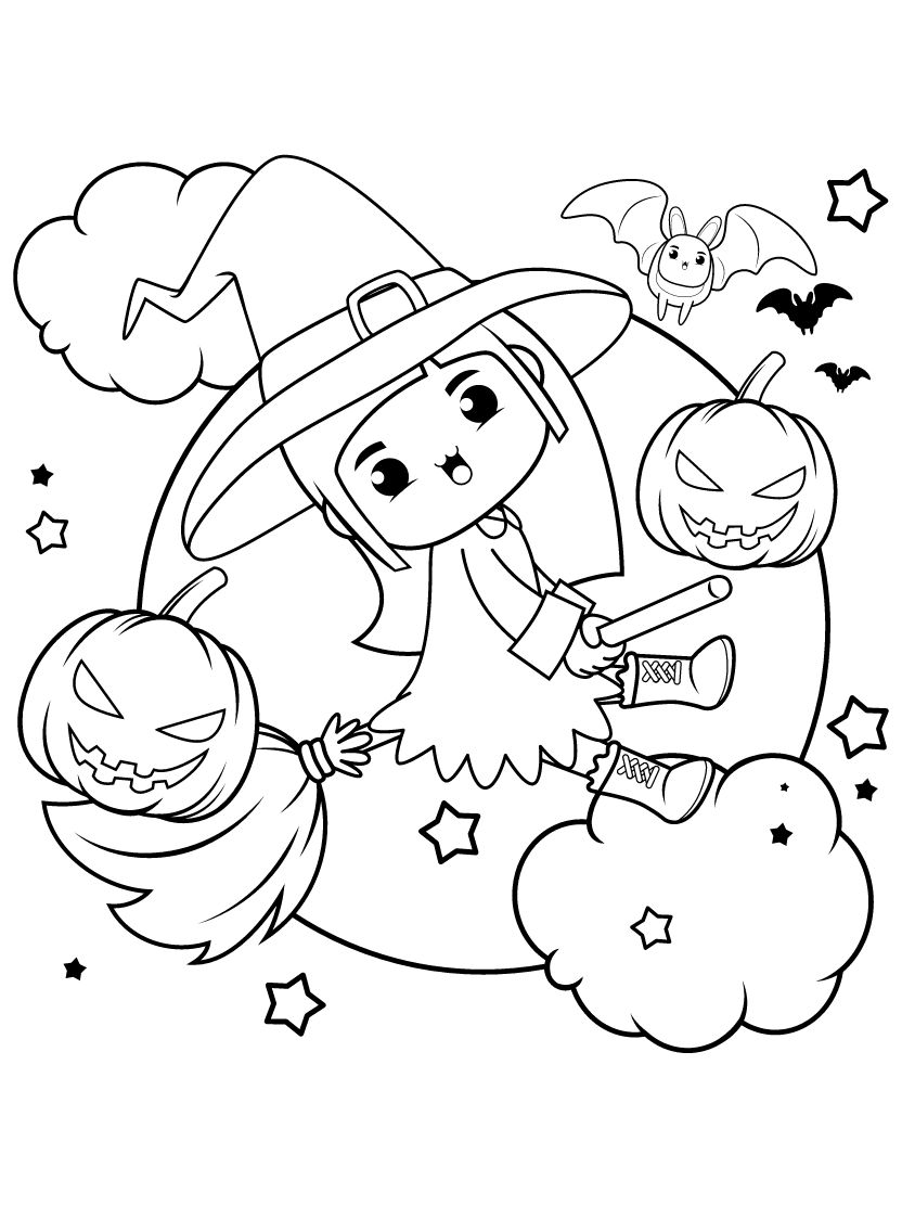 Coloriage Citrouille Halloween Enfant