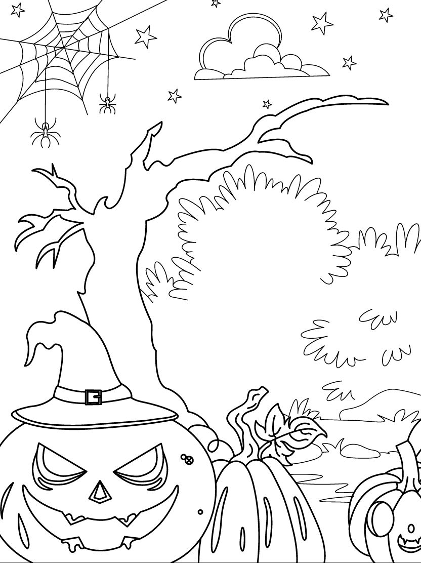 Coloriage Citrouille Halloween Gratuit