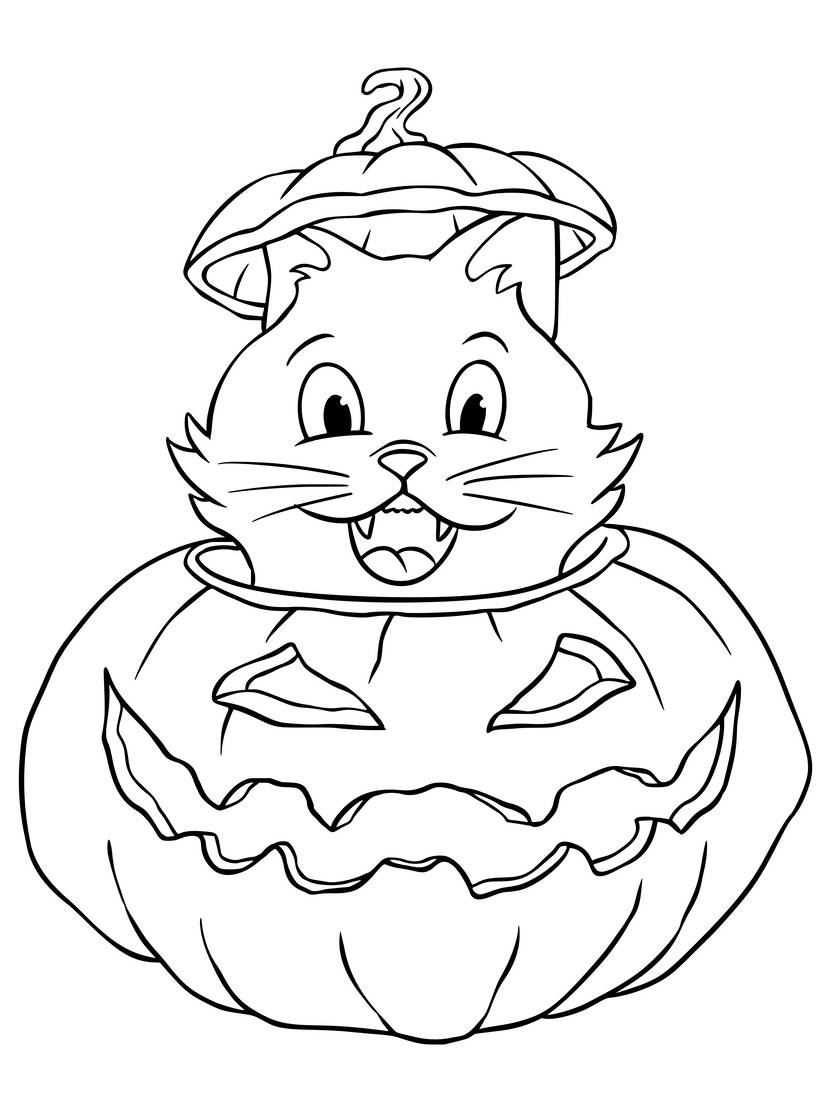 Coloriage Citrouille Halloween Masque