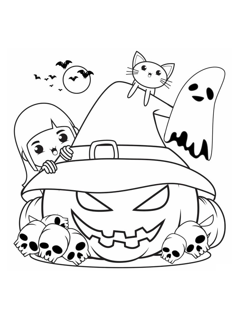 Coloriage Citrouille Halloween Monstre