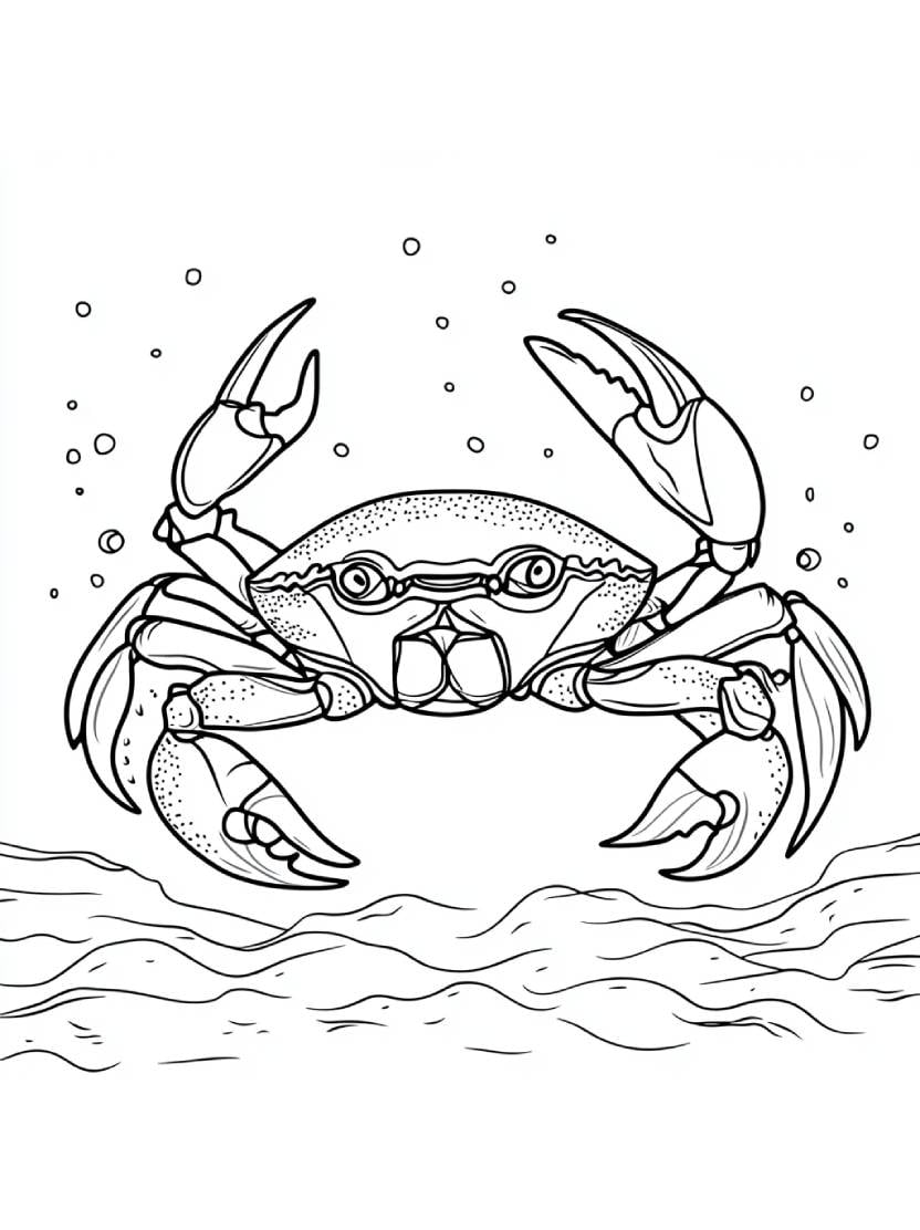 Coloriage Crabe Artistique