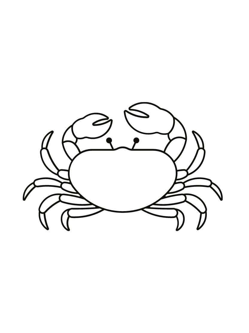 Coloriage Crabe Facile Pour Enfants