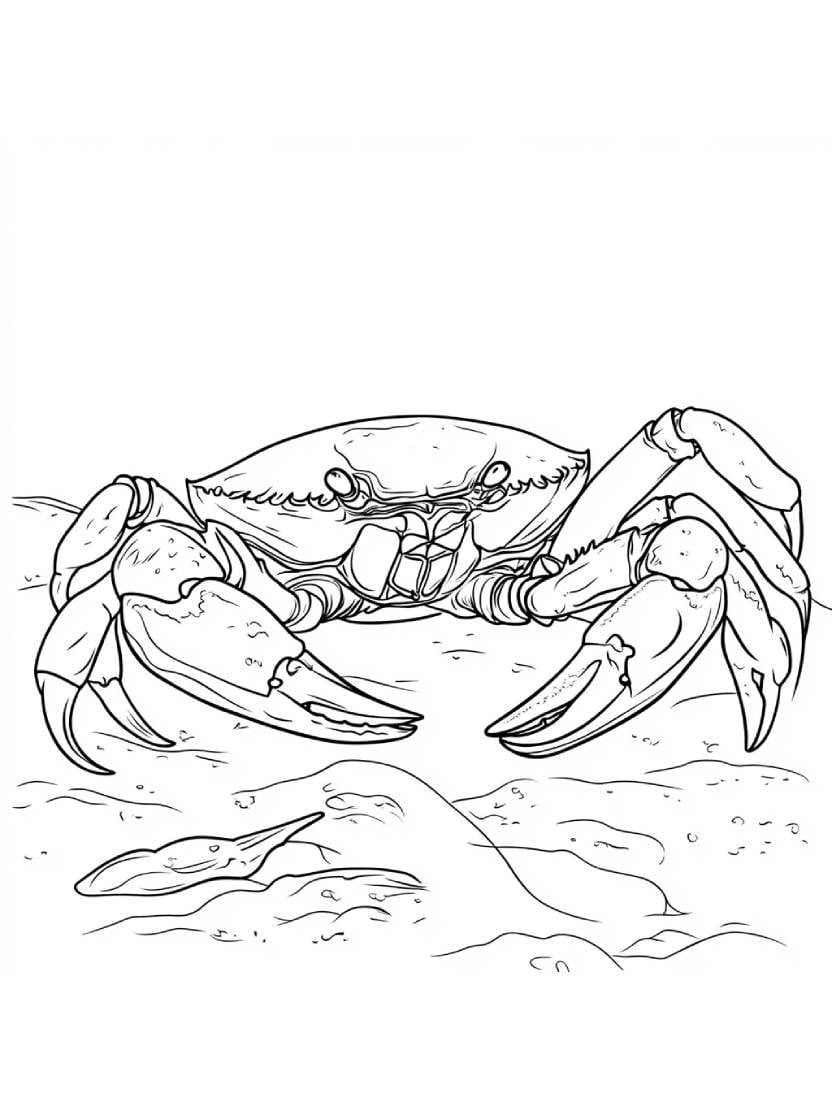 Coloriage Crabe Gratuit