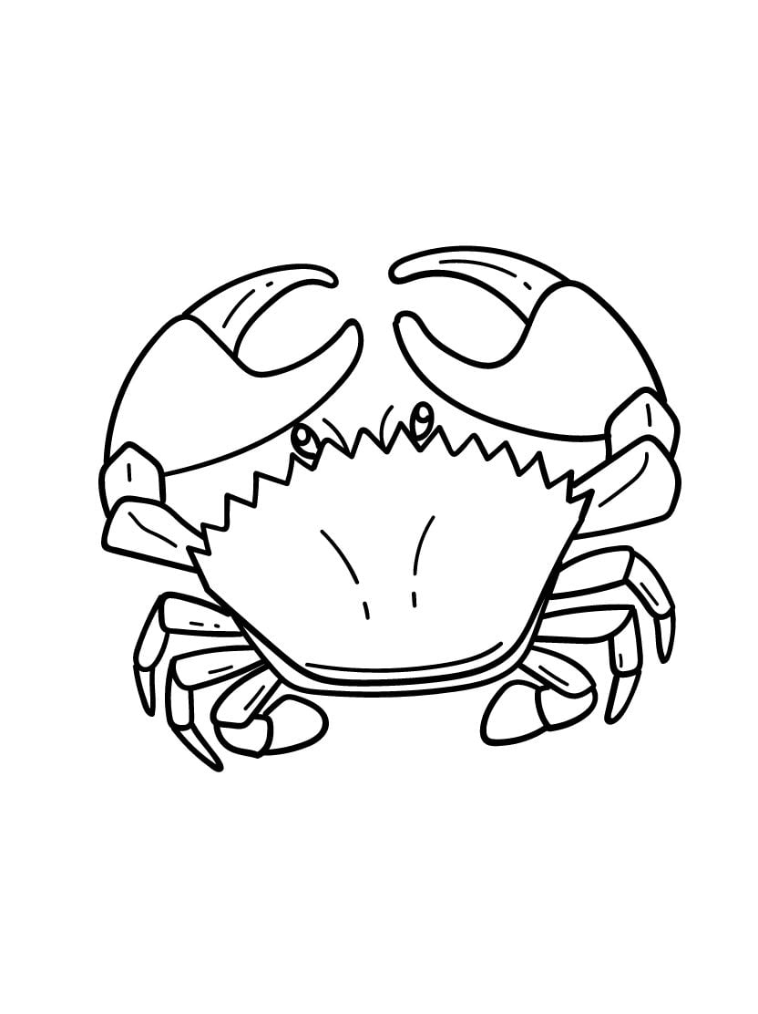 Coloriage Crabe Mignon Magnifique