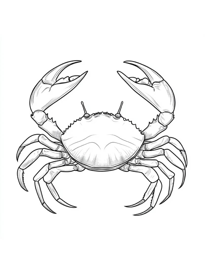 Coloriage Crabe Simple