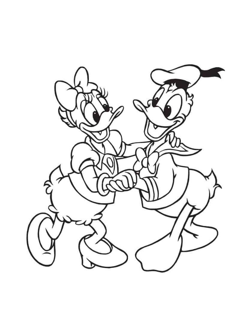 Coloriage Daisy Et Donal