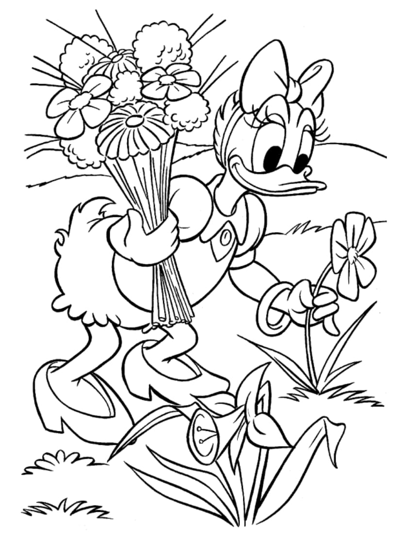 Coloriage Daisy Jardinage