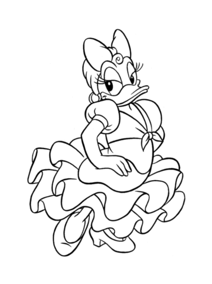 Coloriage Daisy Porte Robe