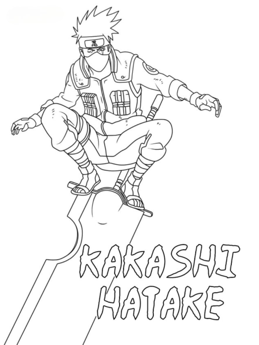 Coloriage De Haute Qualite De Kakashi Hatake