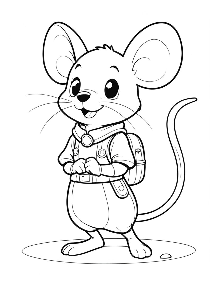 Coloriage De Souris D Aventure