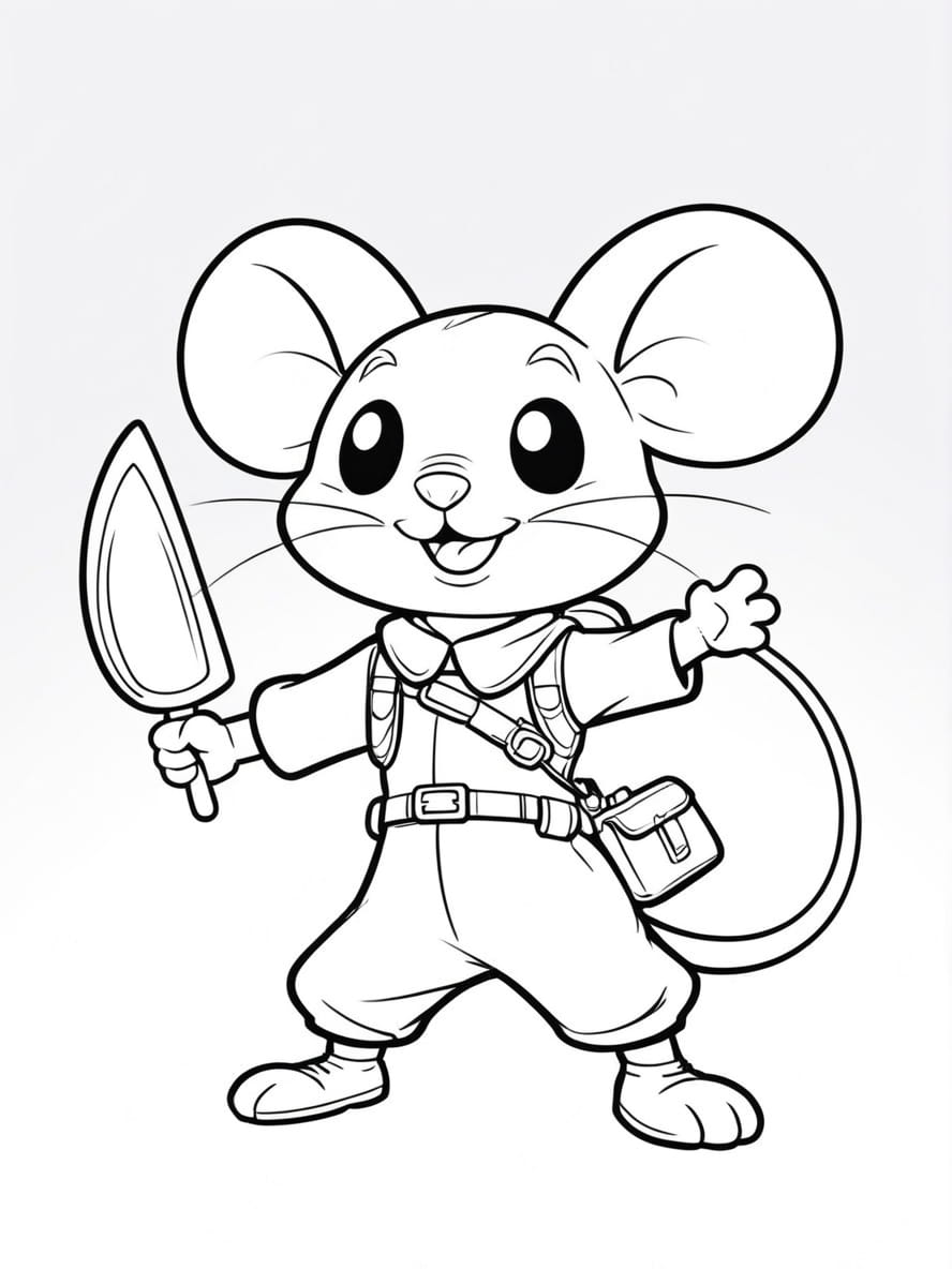 Coloriage De Souris Jouet