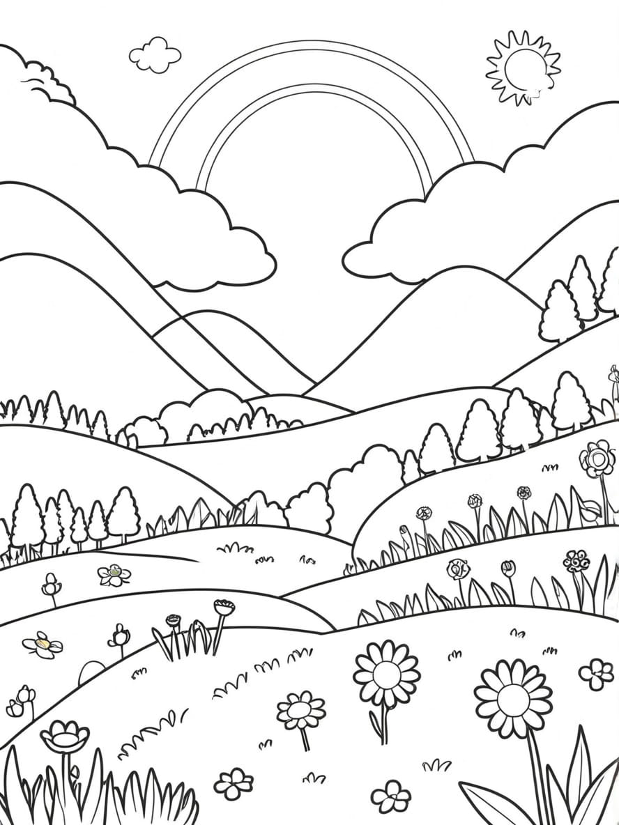 Coloriage De Sunny Meadow