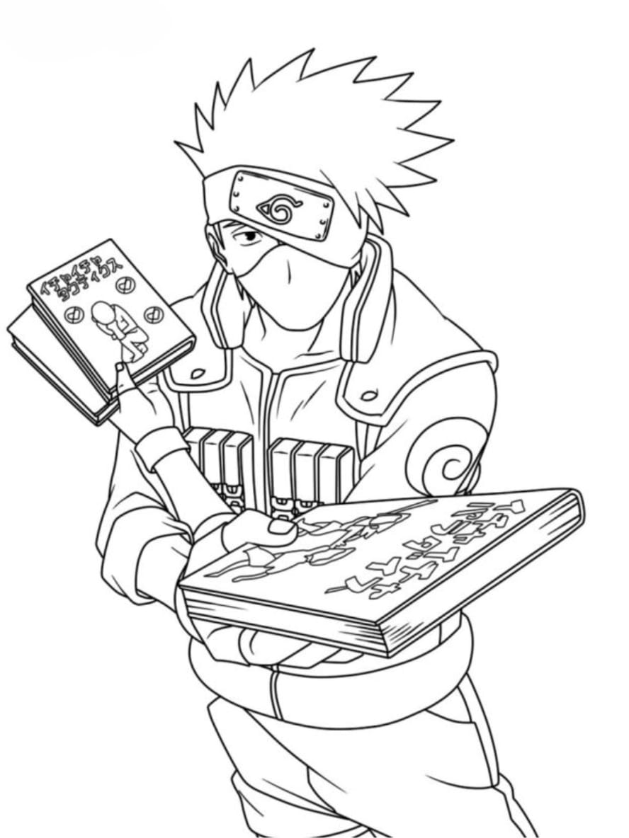 Coloriage Detaille De Kakashi Hatake