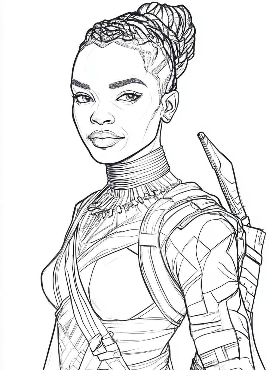 Coloriage Dora Milaje Portrait