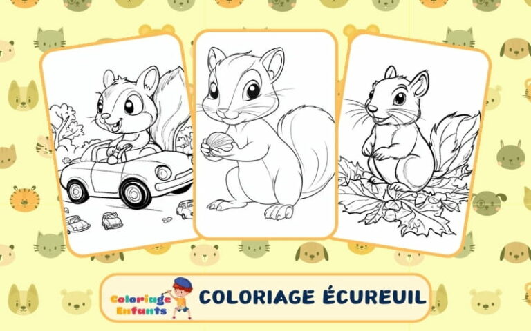 Coloriage Ecureuil