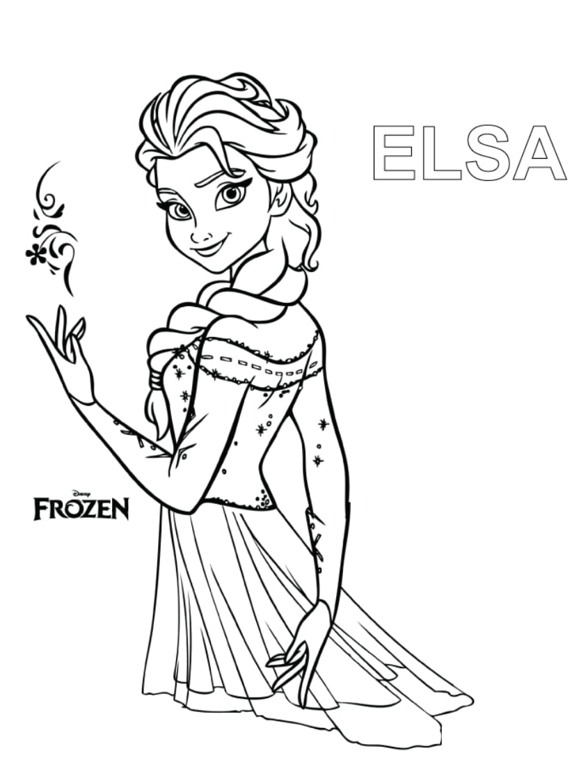 Coloriage Elsa Belle