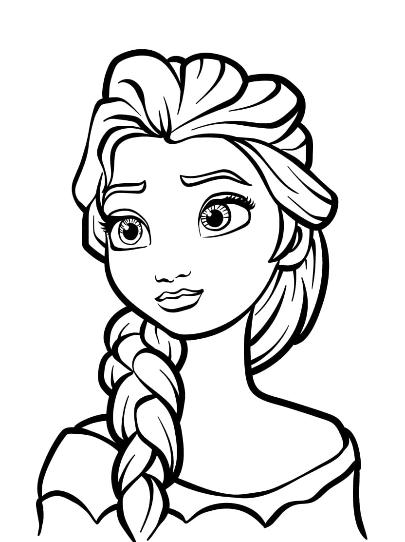 Coloriage Elsa Creatif