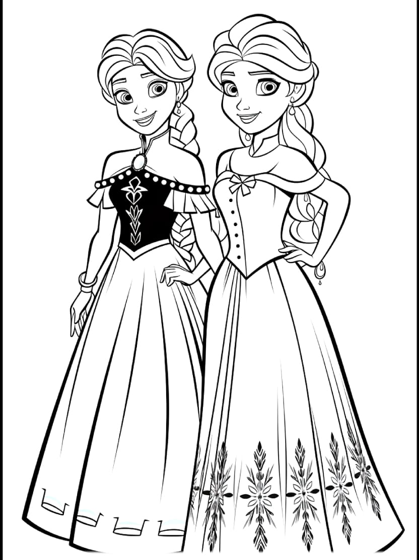 Coloriage Elsa Gratuit