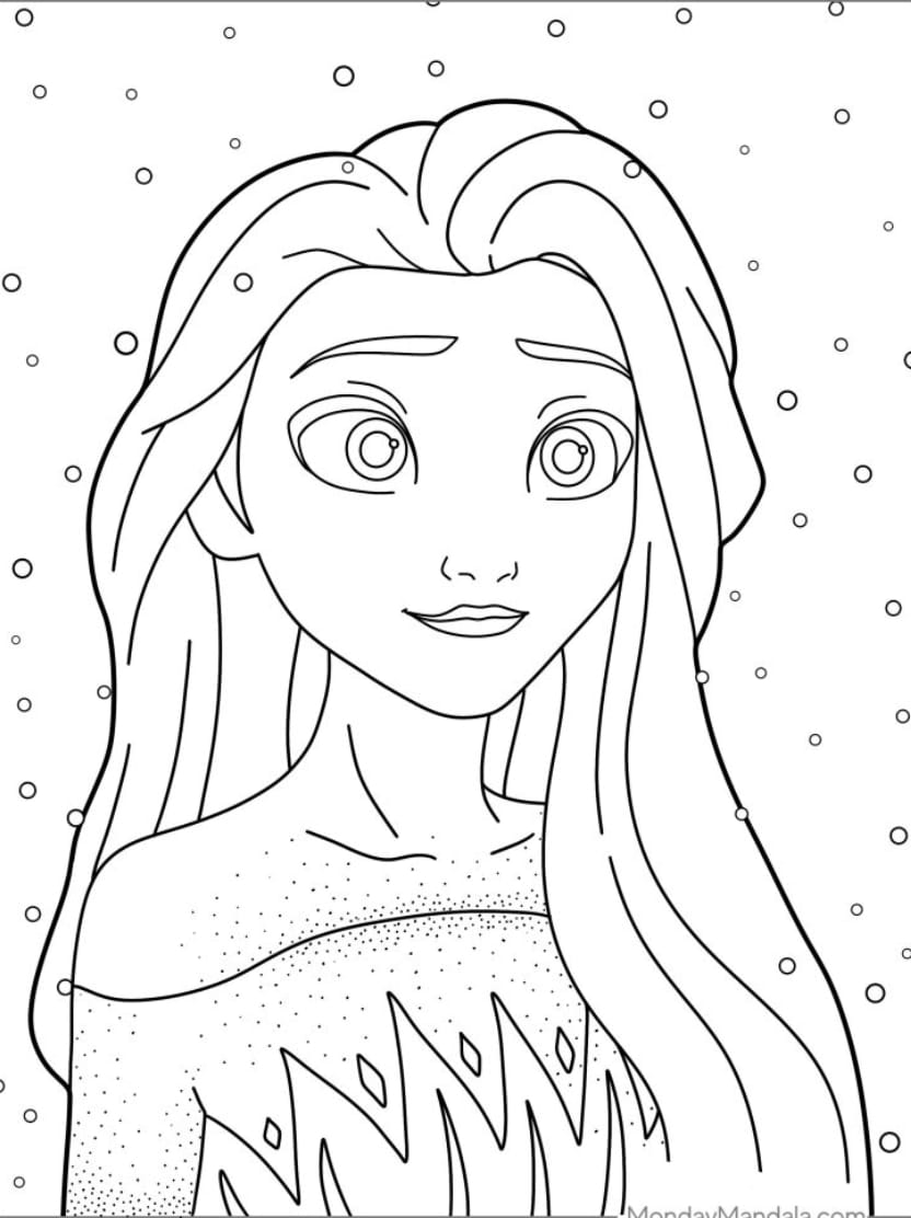 Coloriage Elsa Pour Enfants