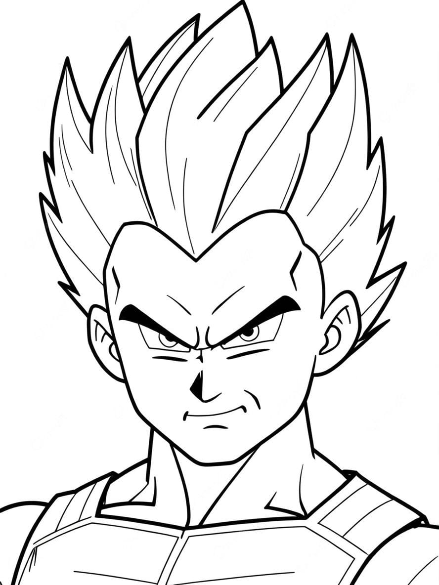 Coloriage Emblematique De Vegeta