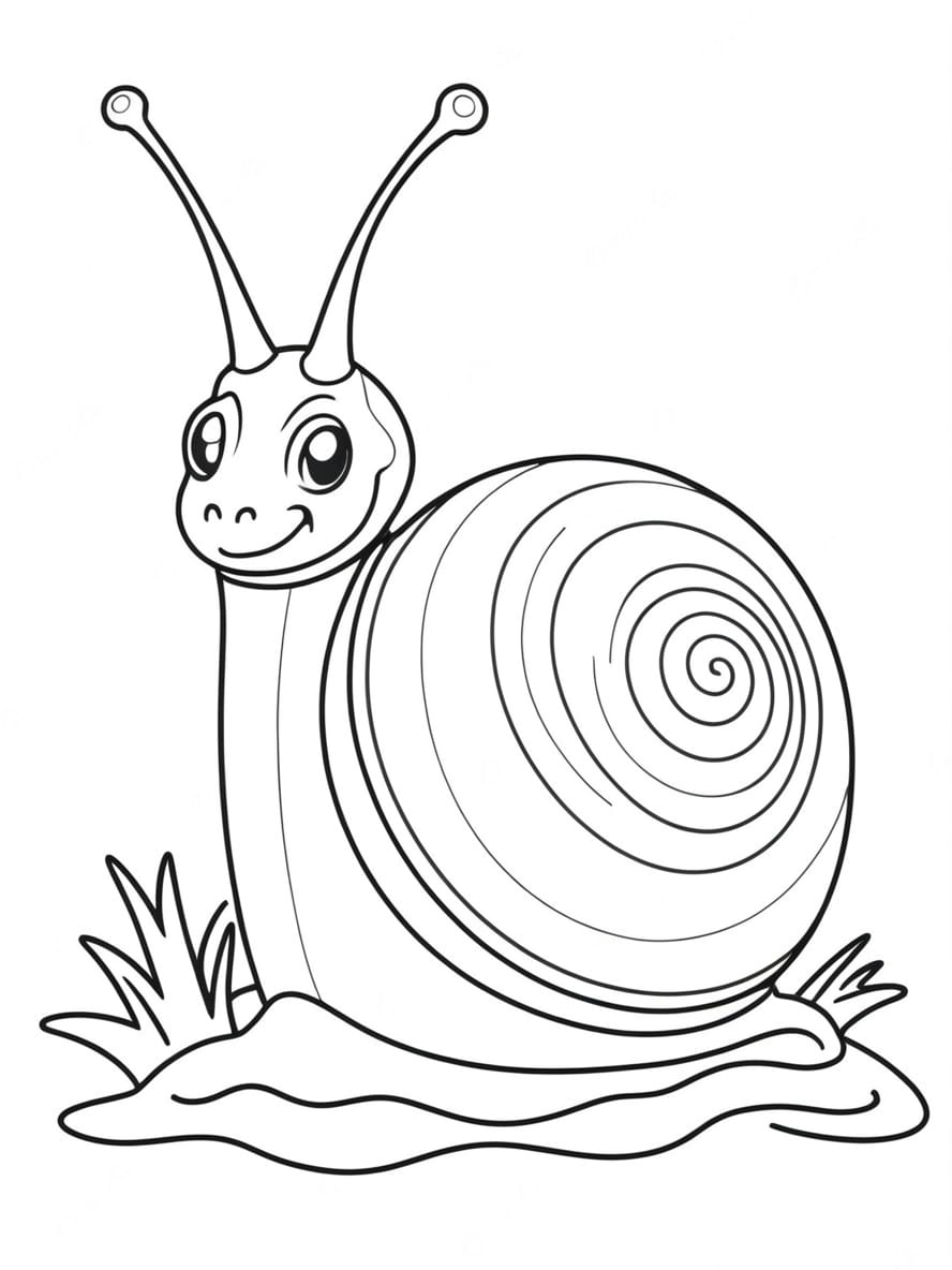 Coloriage Escargot Avec Une Coquille Magique