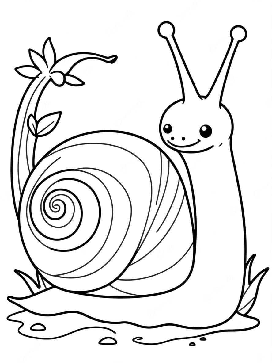 Coloriage Escargot Et L Arbre