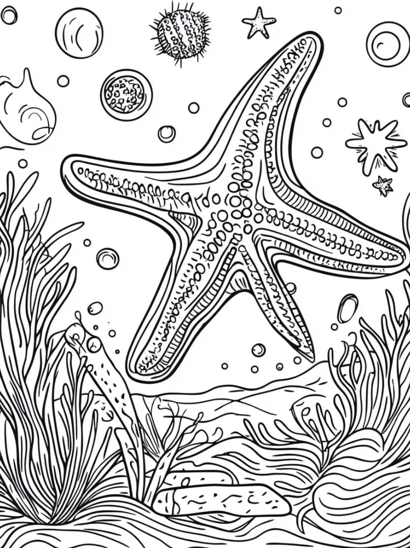 Coloriage Etoile De Mer Creatif Sans Limites