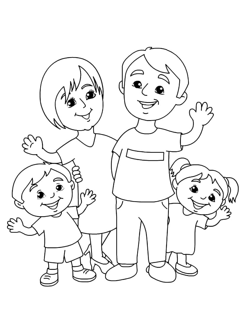 Coloriage Famille Gratuit