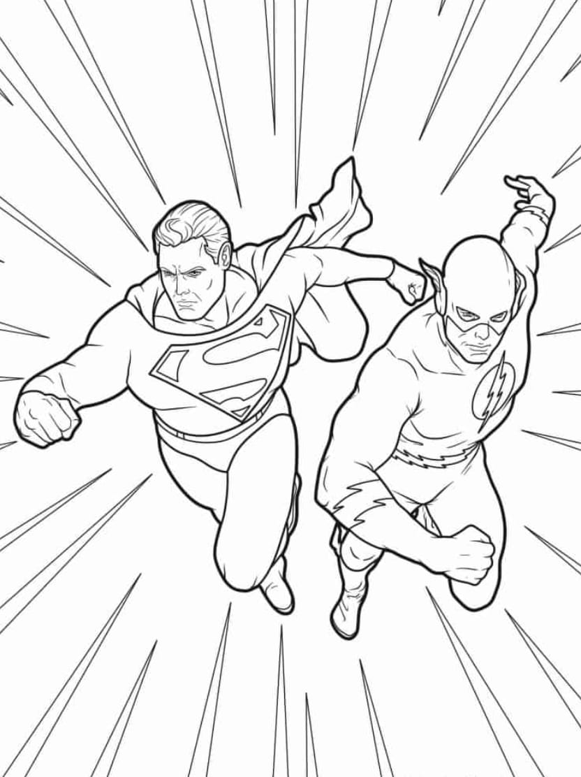 Coloriage Flash Super Heros