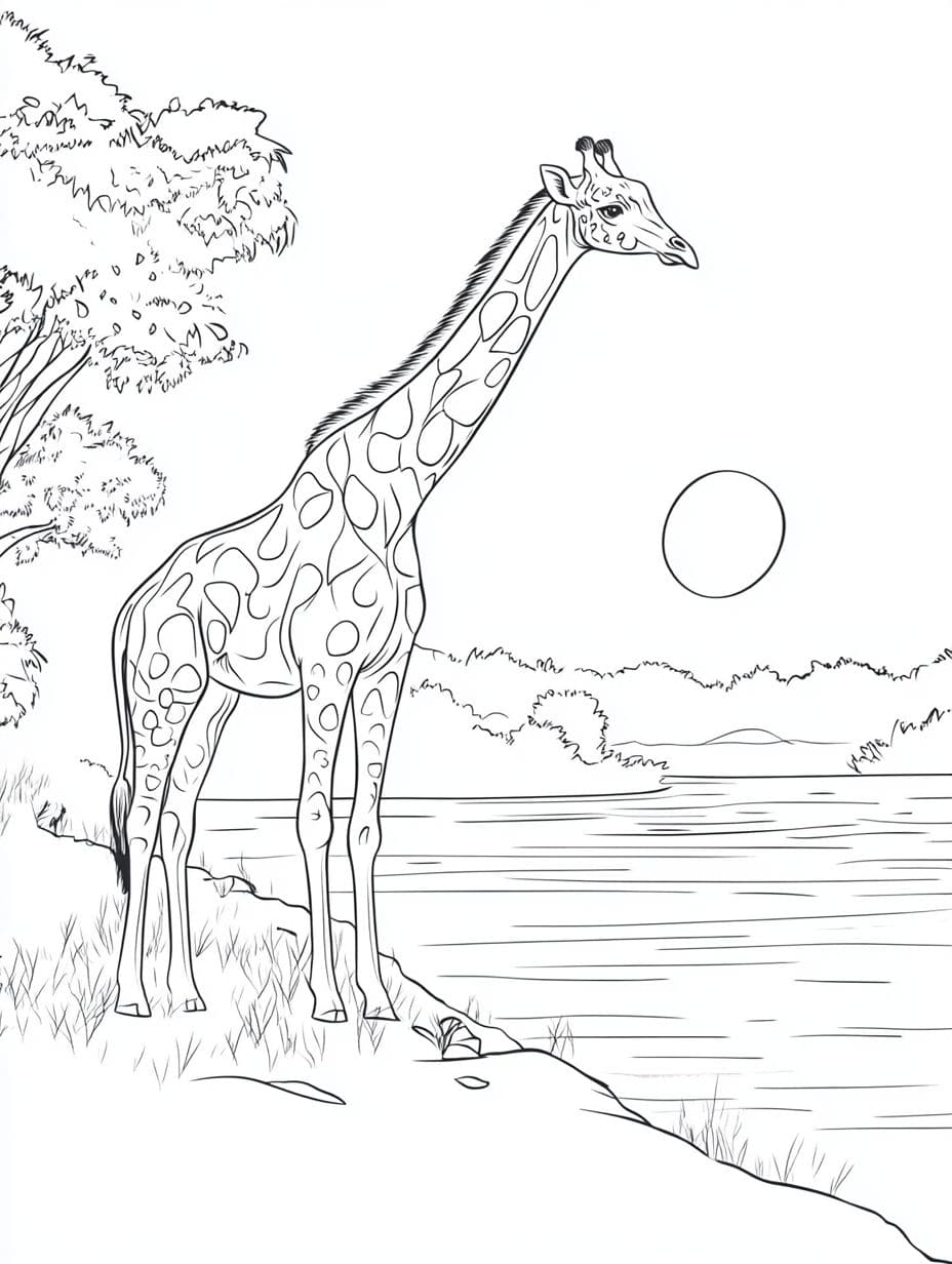 Coloriage Girafe Pour Enfant