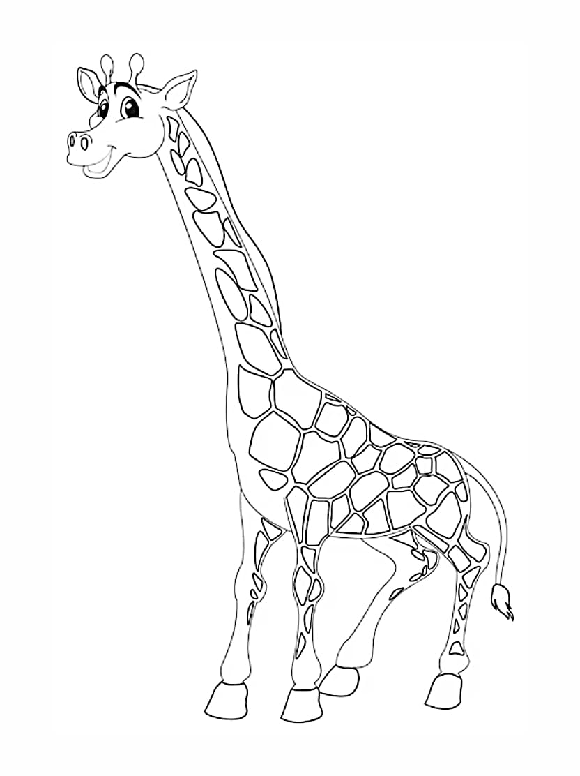 Coloriage Girafe Simple