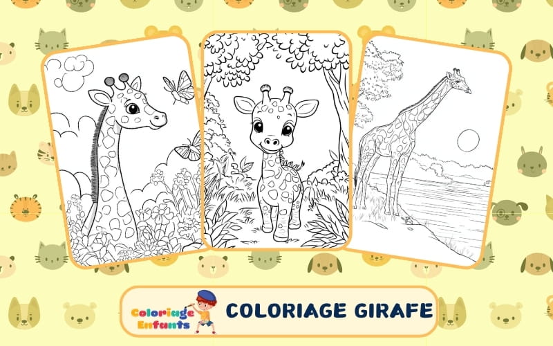 Coloriage Girafe