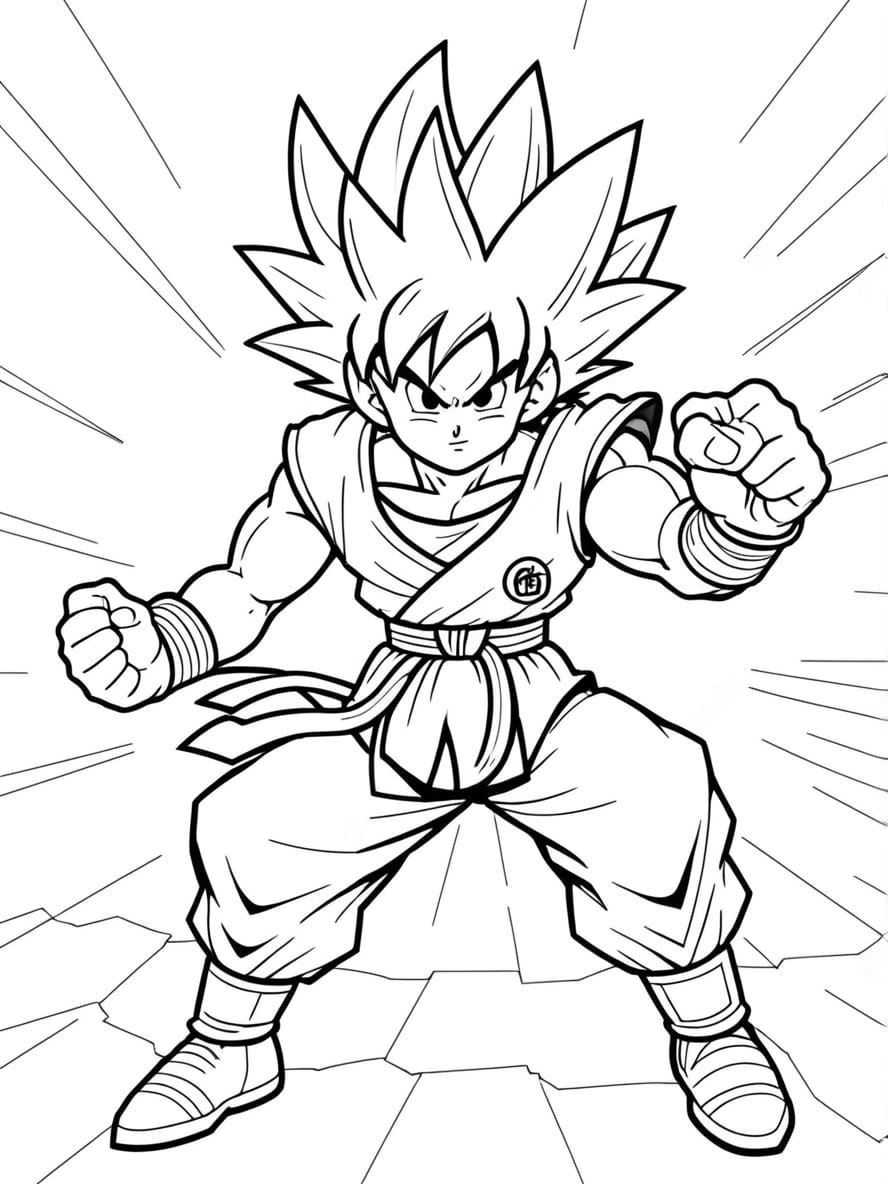 Coloriage Goku Et Le Tournoi Du Pouvoir