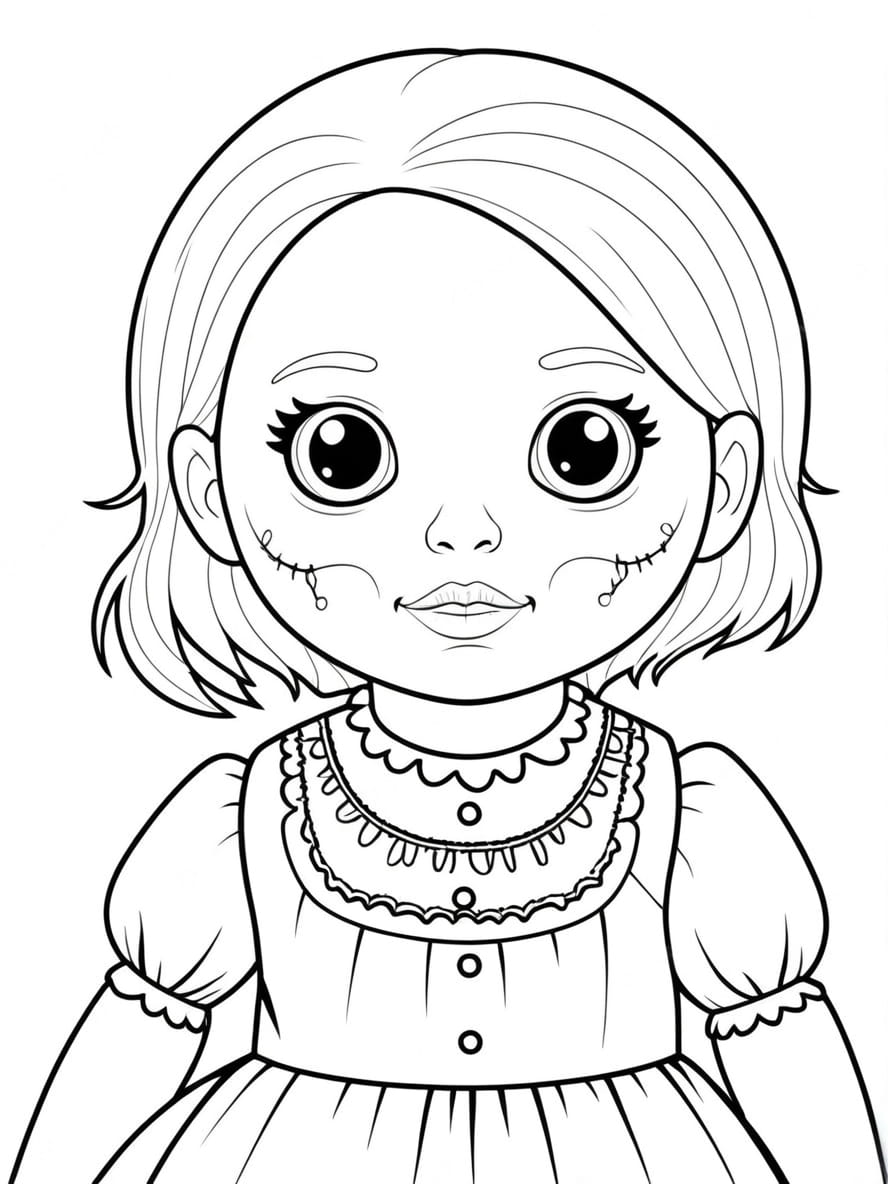 Coloriage Halloween Qui Fait Peur Fille