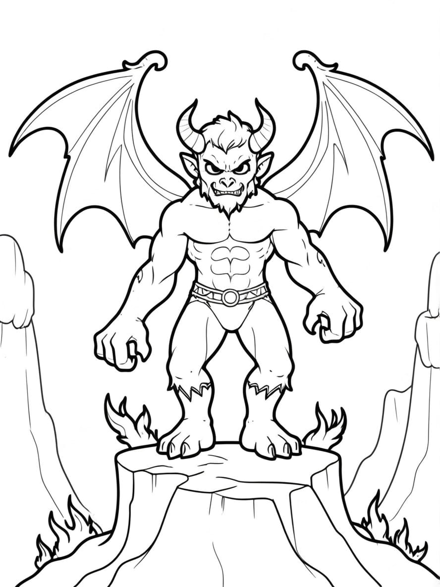 Coloriage Halloween Qui Fait Peur Homme Chauve Souris