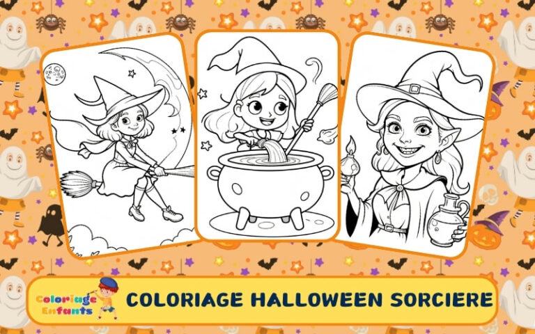 Coloriage Halloween Sorciere