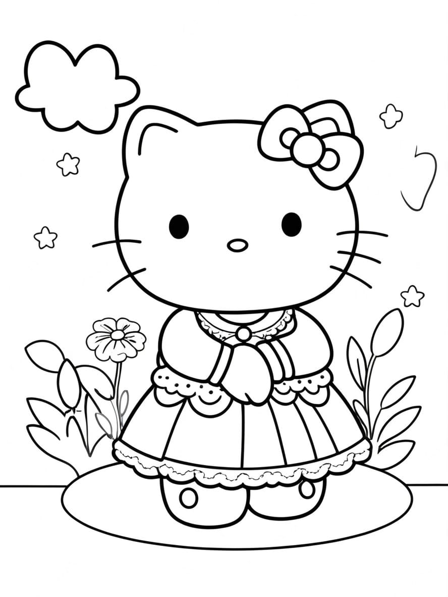 Coloriage Hello Kitty