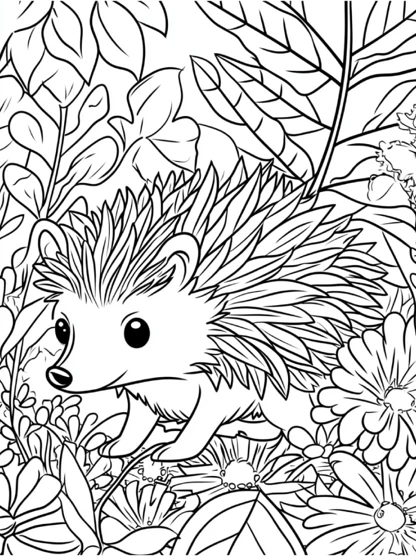 Coloriage Herisson Artistique Pour Enfant