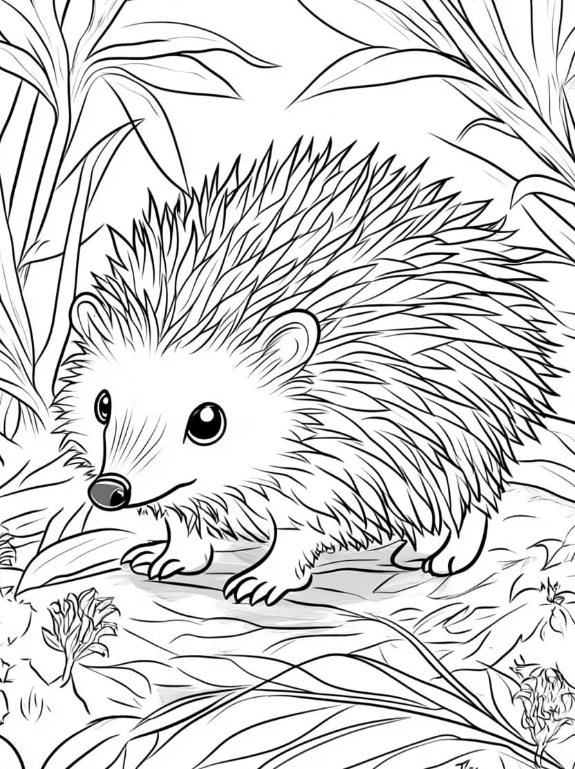 Coloriage Herisson Gratuit Pour Enfant