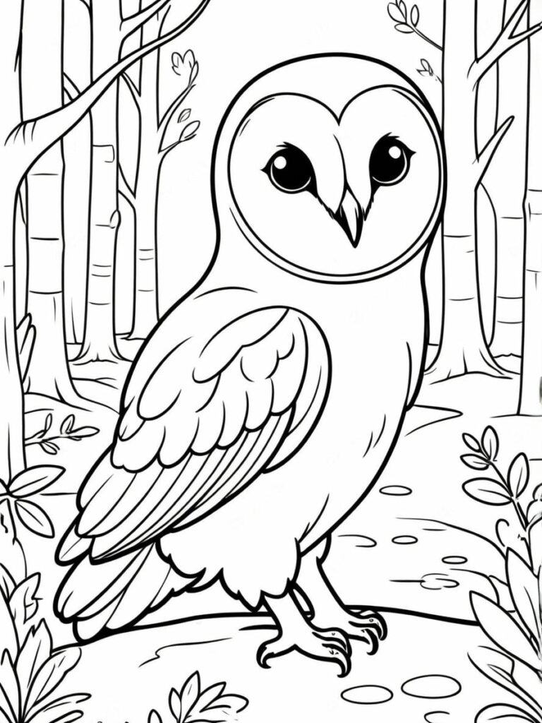 Magic Of Owl Coloring Coloriageenfants magic-of-owl-coloring-coloriageenfants