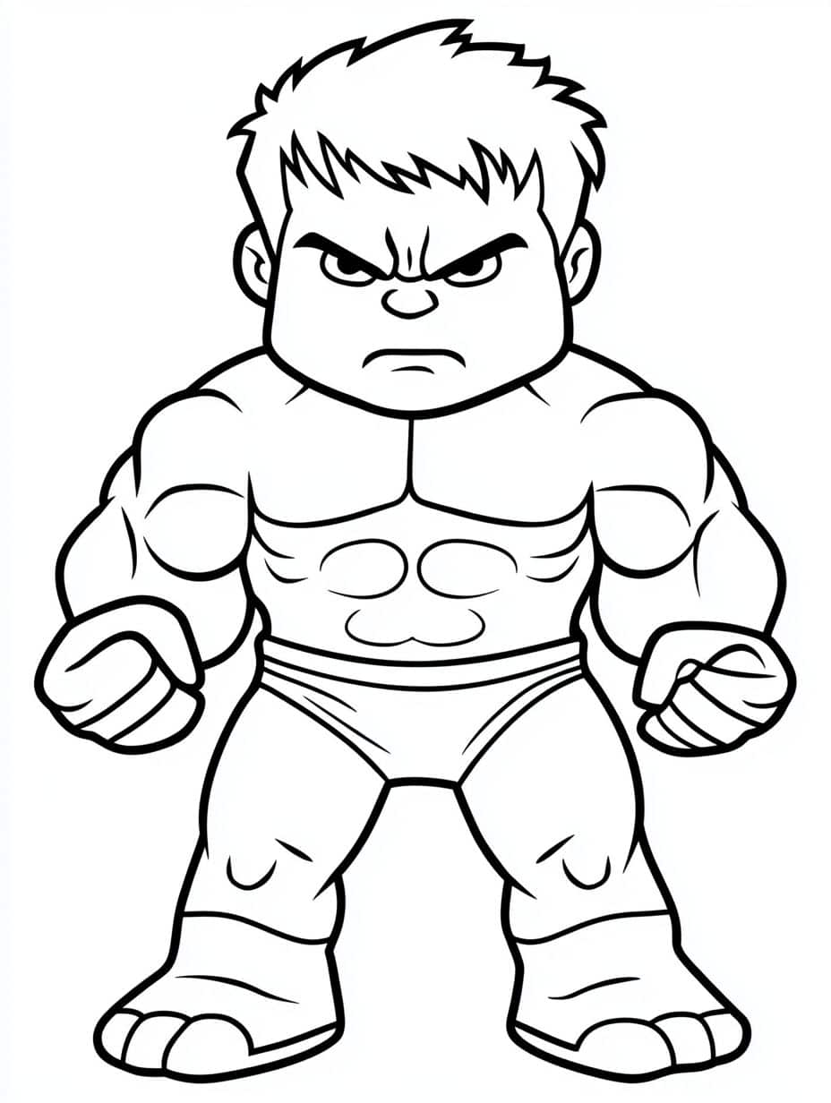 Coloriage Hulk Chibi