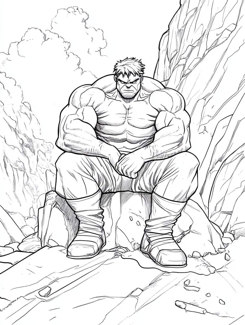 Coloriage Hulk Detente