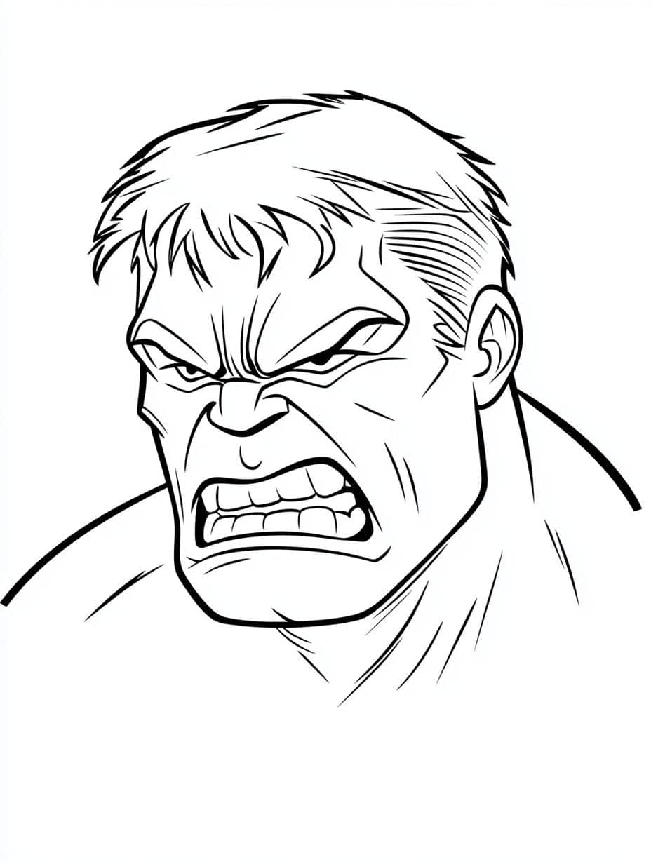 Coloriage Hulk Facile