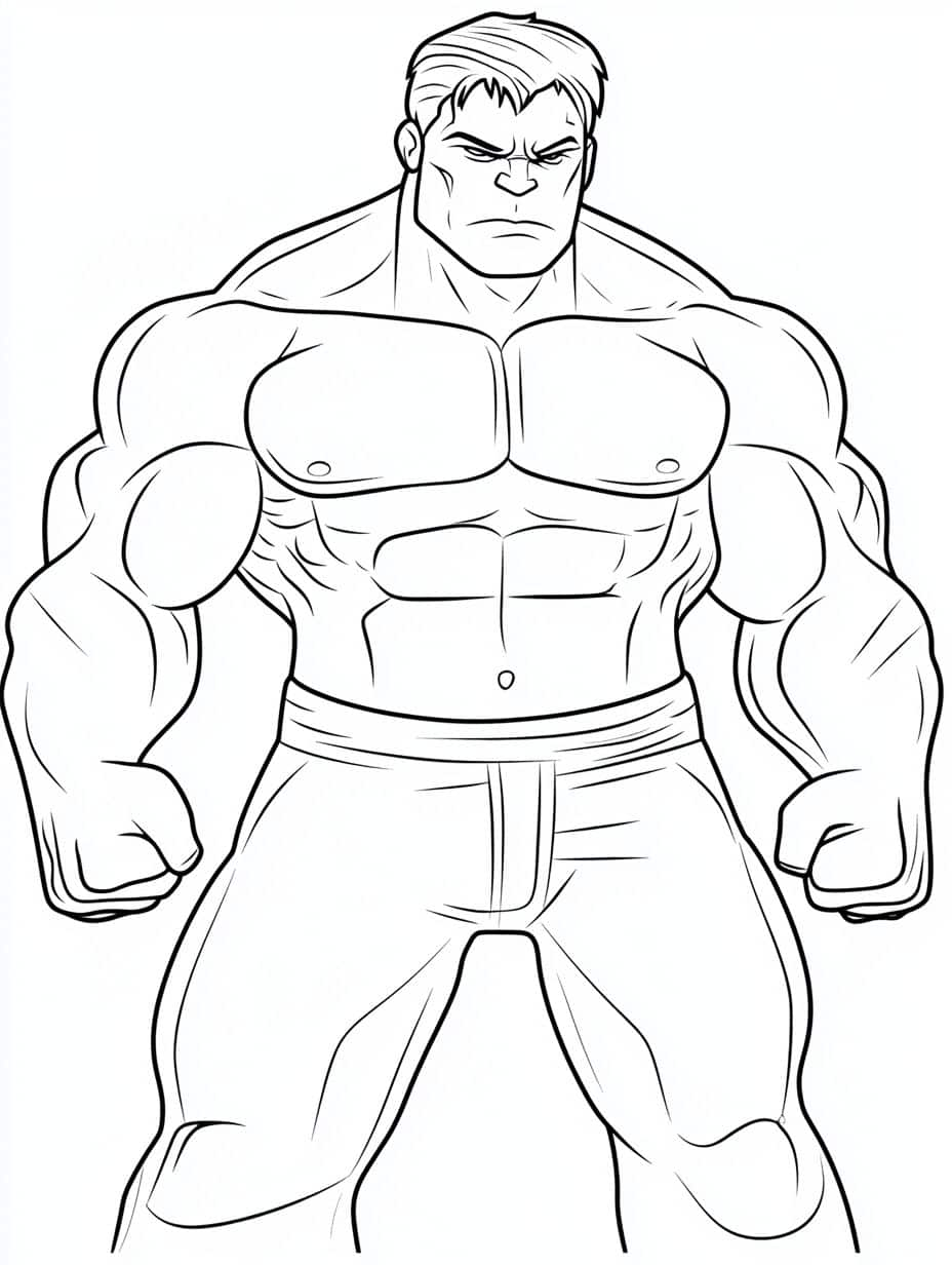 Coloriage Hulk Simple