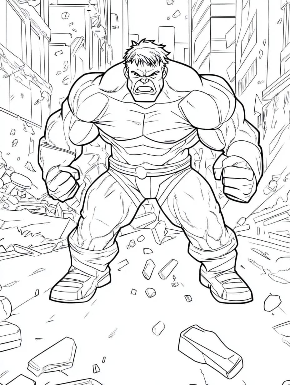 Coloriage Hulk Super Heros