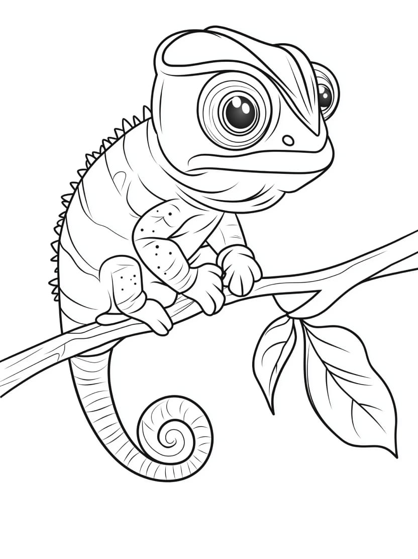 Coloriage Insecte Cameleon Gratuit